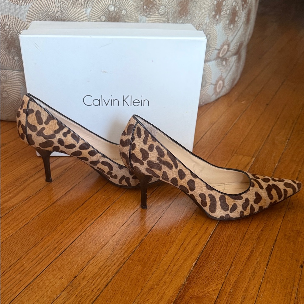 Calvin Klein Dolly Pony Hair Animal Print Women's Heels 8 - Picture 7 of 9